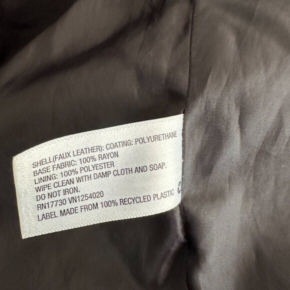 A New Day Black Faux Leather Moto Jacket Size Medium - Picture 9 of 9
